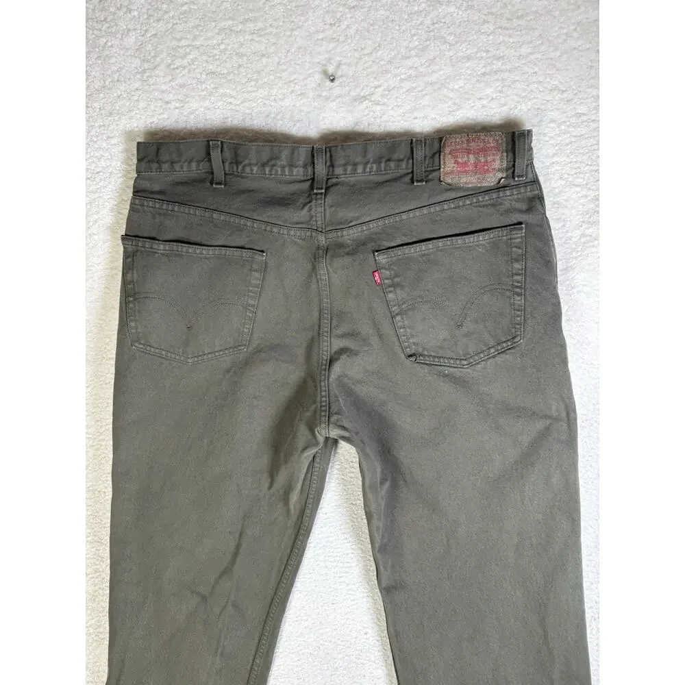 Vintage Levis 550 Jeans Mens 40x32 Green Denim Cotton Relaxed Fit Straight Leg